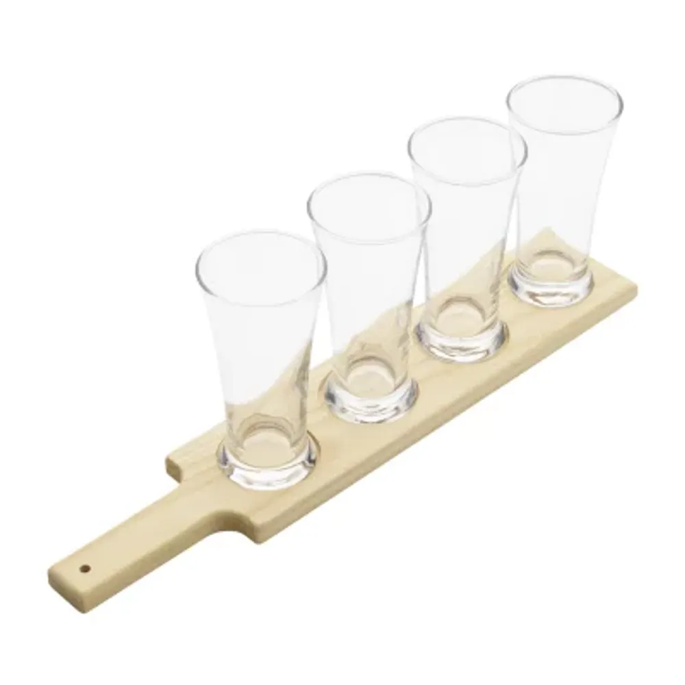 Houdini 5-pc. Beer Glass & Flight Board  Set