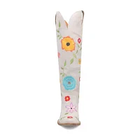 Dingo Womens Flower Power Stacked Heel Cowboy Boots