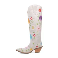 Dingo Womens Flower Power Stacked Heel Cowboy Boots