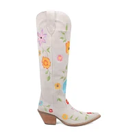 Dingo Womens Flower Power Stacked Heel Cowboy Boots