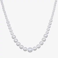 Bijoux Bar Delicates Gold Tone Simulated Pearl 16 Inch Link Round Strand Necklace