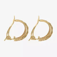 Liz Claiborne Gold-Tone Clip-On Hoop Earrings