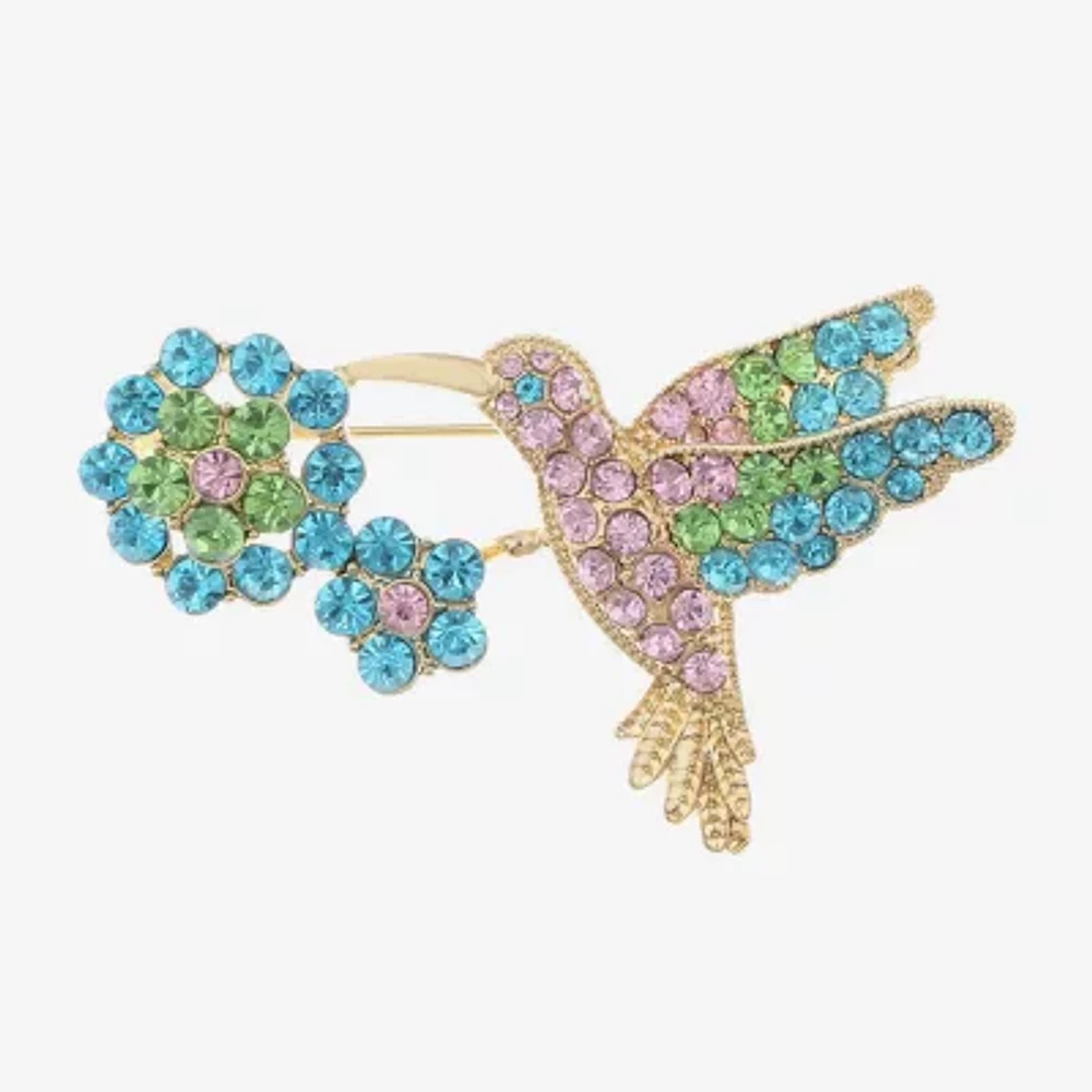 Monet Jewelry Hummingbird Multi Color Pin