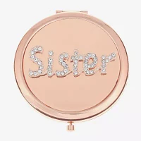 Monet Jewelry Rose Tone Sister Rose Tone Mirrored Compact Mirror