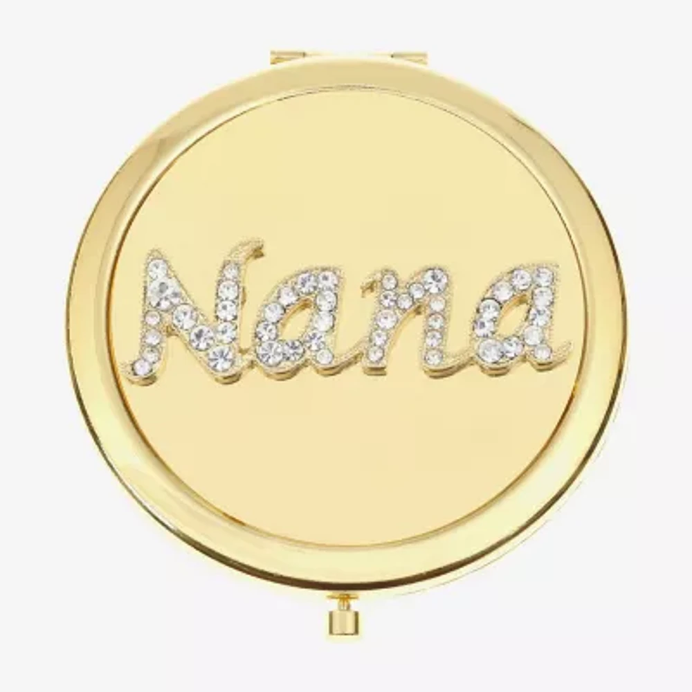 Monet Jewelry Gold Tone Nana Gold Tone Mirrored Compact Mirror