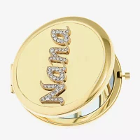 Monet Jewelry Gold Tone Nana Gold Tone Mirrored Compact Mirror