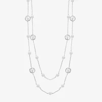 Monet Jewelry Womens White 32 Inch Strand Necklace