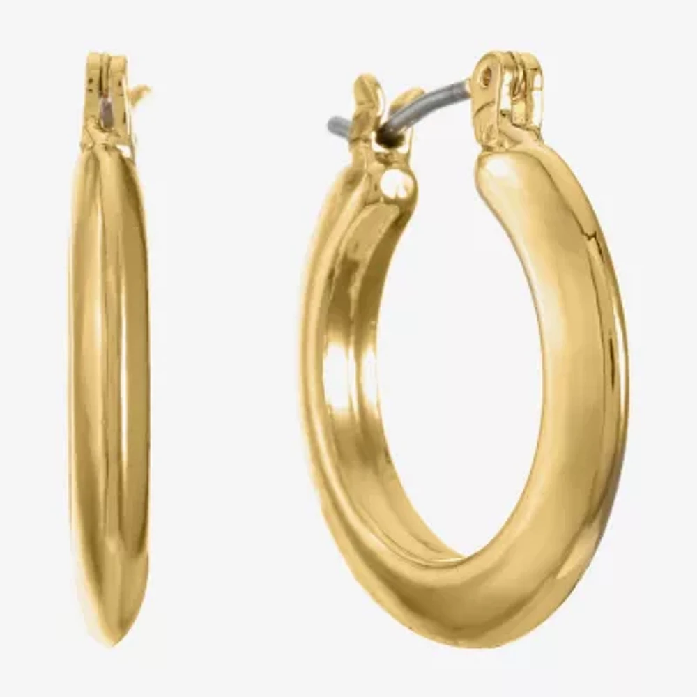 Liz Claiborne® Silver-Tone Tube Hoop Earrings