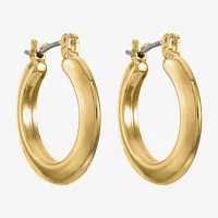 Liz Claiborne® Silver-Tone Tube Hoop Earrings