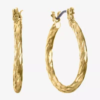 Liz Claiborne® Textured Hoop Earrings