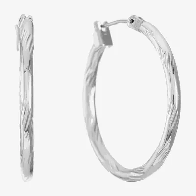 Liz Claiborne® Textured Hoop Earrings