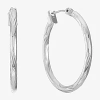 Liz Claiborne® Textured Hoop Earrings
