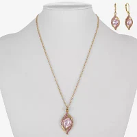 Monet Jewelry Pave Pendant Necklace And Drop Earring 2-pc. Jewelry Set