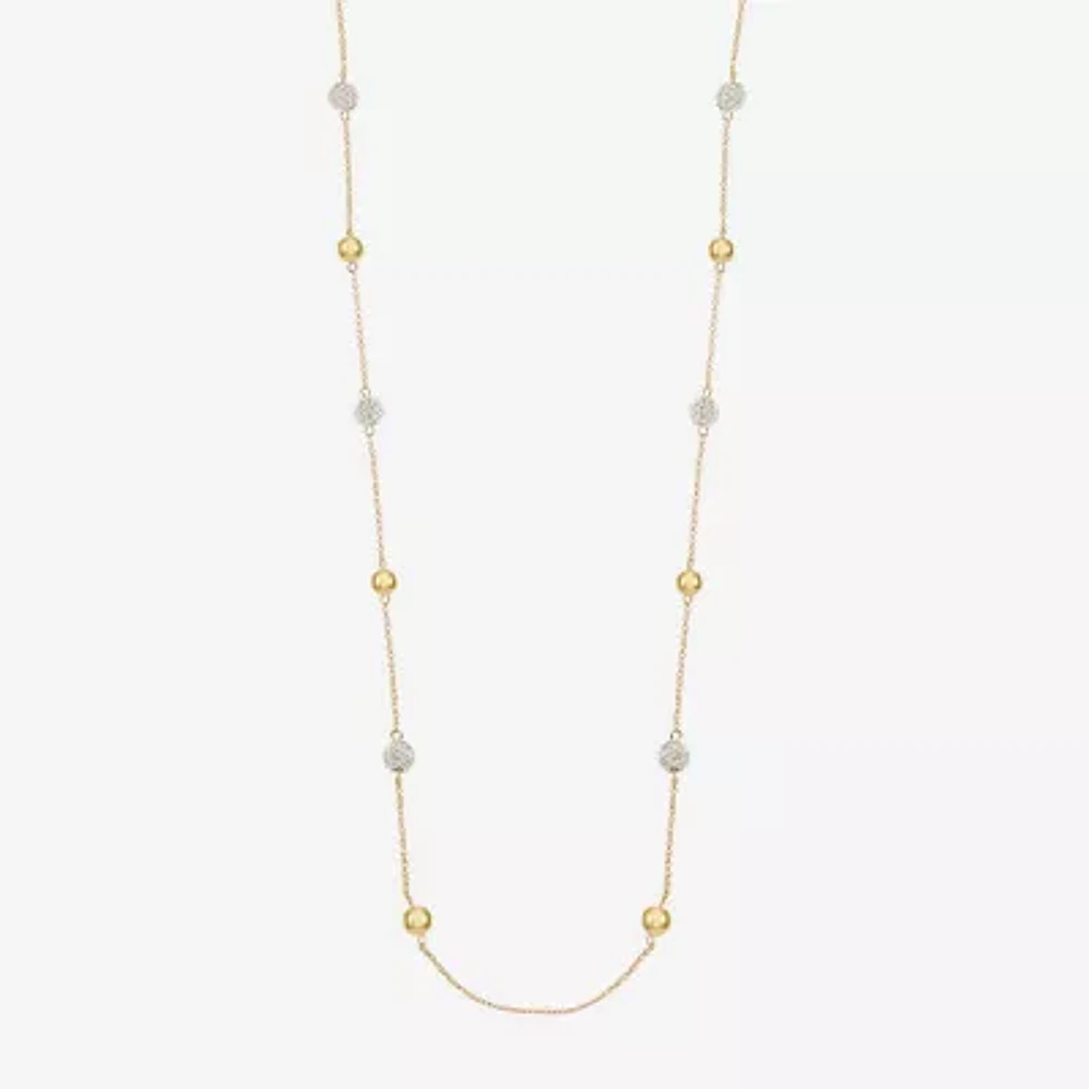 Monet® Crystal Pavé Gold-Tone Ball Illusion Necklace