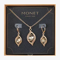 Monet Jewelry Pave Pendant Necklace And Drop Earring 2-pc. Jewelry Set