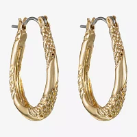 Monet® Gold-Tone Small Oval Hoop Earrings