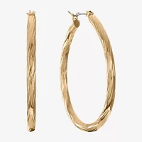 Monet® Gold-Tone Diamond-Cut Hoop Earrings