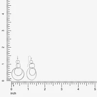 Liz Claiborne Round Layered Drop Earrings