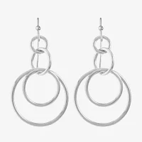 Liz Claiborne Round Layered Drop Earrings