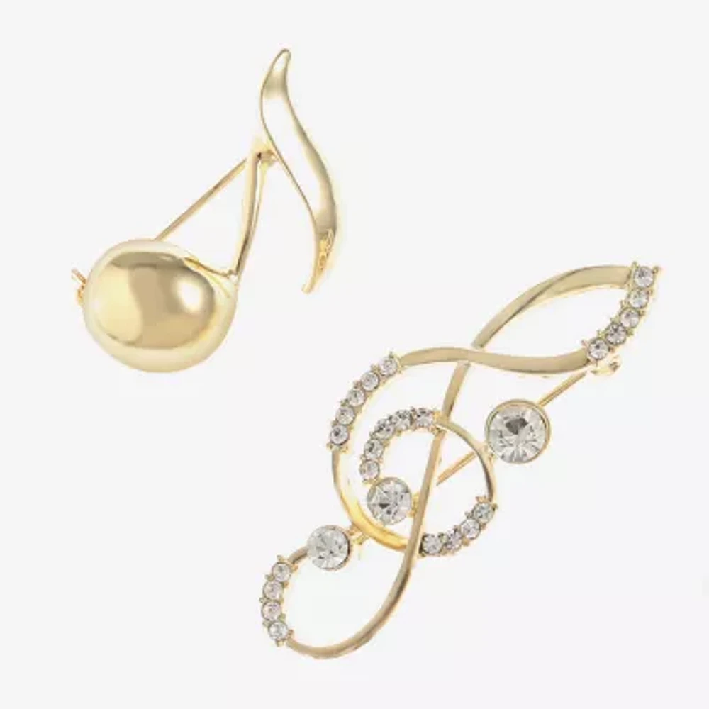 Monet Jewelry Gold Tone Music Notes Pin