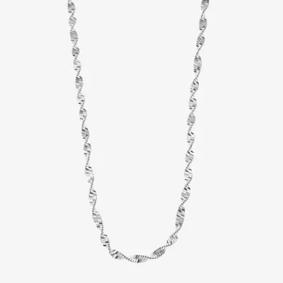 Liz Claiborne® Silver-Tone Textured Twist Necklace