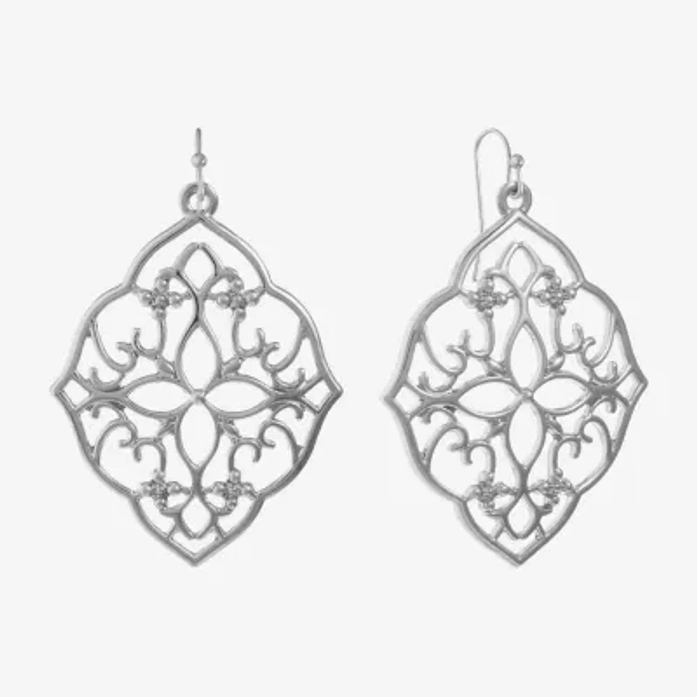 Liz Claiborne Silver Tone Drop Earrings