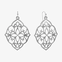 Liz Claiborne Silver Tone Drop Earrings