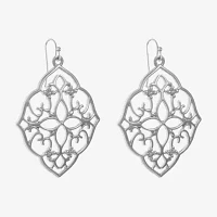 Liz Claiborne Silver Tone Drop Earrings