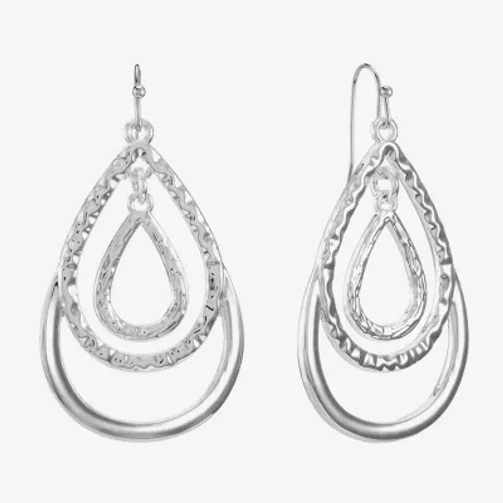 Liz Claiborne® Layered Teardrop Drop Earrings