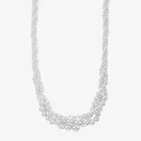 Monet Jewelry Layered Simulated Pearl 18 Inch Cable Collar Necklace