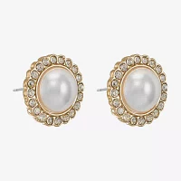 Monet Jewelry Simulated Pearl 16mm Stud Earrings