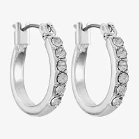 Liz Claiborne® Gold-Tone Crystal Small Hoop Earrings