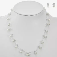 Monet Jewelry Collar Necklace And Stud Earring 2-pc. Simulated Pearl Set