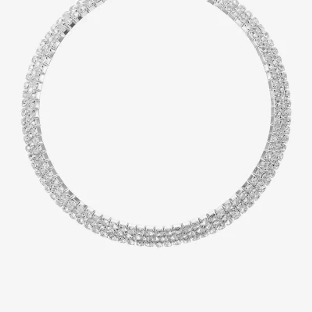 Monet Jewelry Silver Tone 12 Inch Choker Necklace