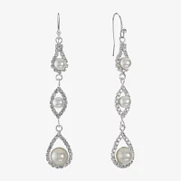 Monet Jewelry Timeless Womens Simulated Pearl Drop Earrings