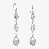 Monet Jewelry Timeless Womens Simulated Pearl Drop Earrings