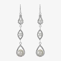 Monet Jewelry Timeless Womens Simulated Pearl Drop Earrings