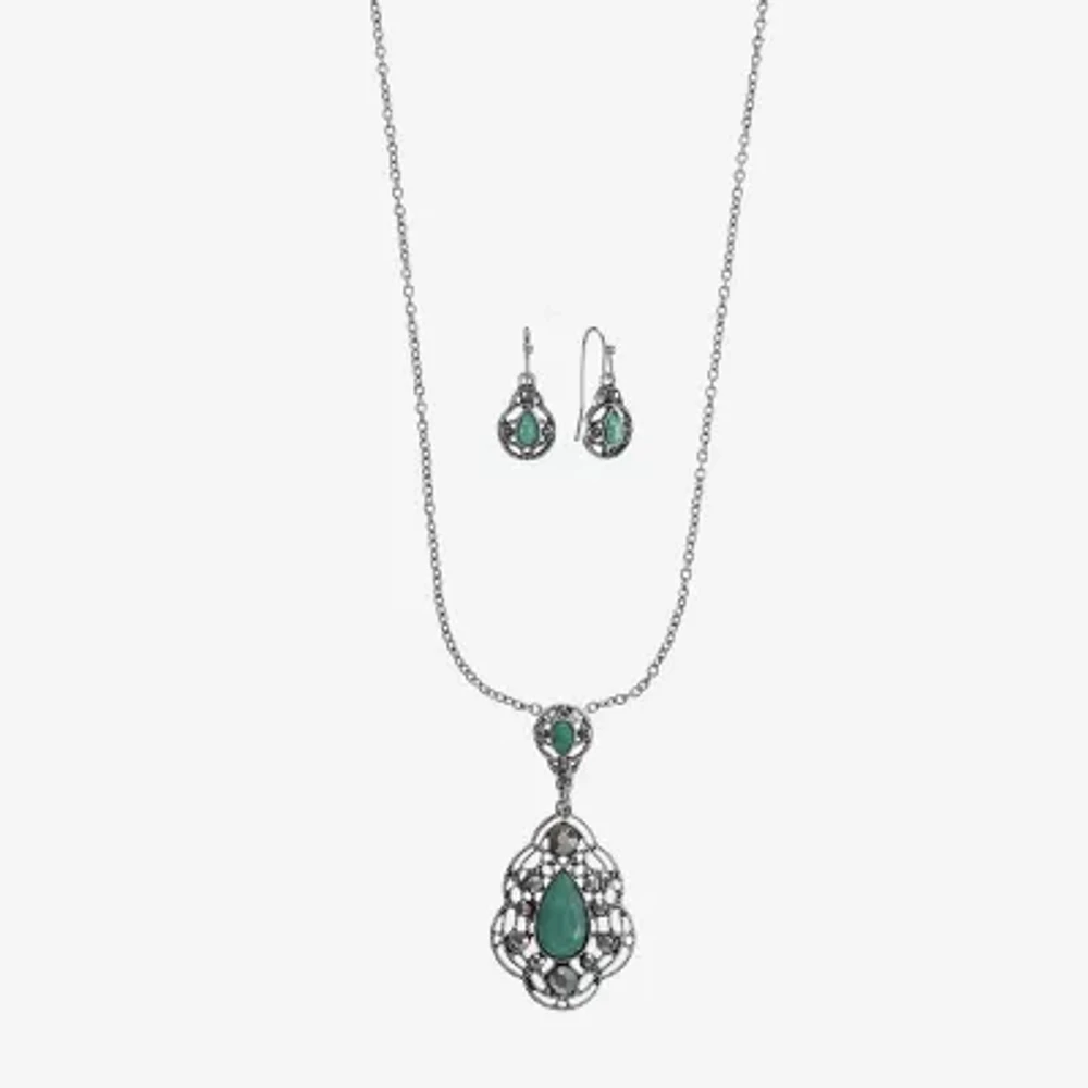 Monet Jewelry Pendant Necklace And Drop Earring 2-pc. Jewelry Set