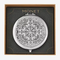 Monet Jewelry Rose Tone Compact Mirror