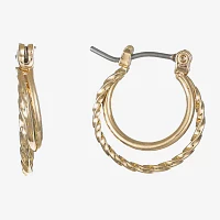 Monet® Gold-Tone 2-Row Orbital Hoop Earrings