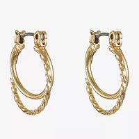 Monet® Gold-Tone 2-Row Orbital Hoop Earrings