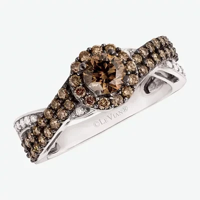 Le Vian Chocolatier® Ring featuring 1 cts. Chocolate Diamonds®, 1/20 cts. Vanilla Diamonds® set in 14K Vanilla Gold®