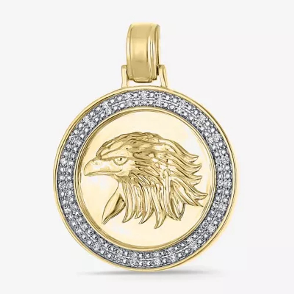 Eagle Mens 1/4 CT. T.W. Natural White Diamond Sterling Silver Pendant