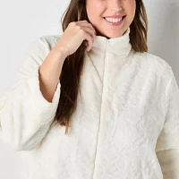 Adonna Womens Plus Fleece Long Sleeve Length Robe