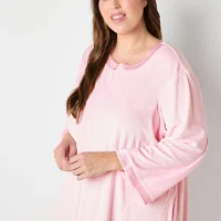 Adonna Womens Plus Fleece Long Sleeve Length Robe