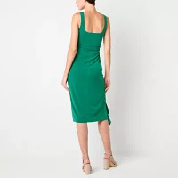 Emerald Sundae Womens Sleeveless Midi Bodycon Dress Juniors