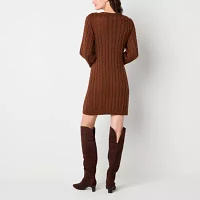 Willow Glenn Womens 3/4 Sleeve Sweater Dress