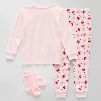 Toddler Girls 3-pc. Pajama Set