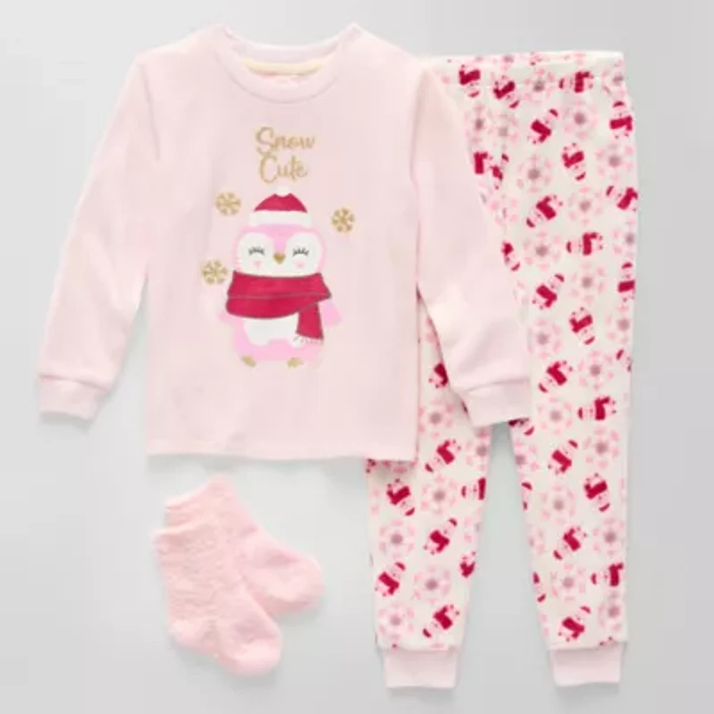 Toddler Girls 3-pc. Pajama Set