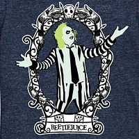 Big Boys Beetlejuice Crew Neck Short Sleeve Graphic T-Shirt